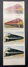 Vintage 1949 General Motors Train Calendar Card Railroad Locomotive Advertising