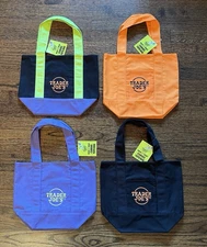 Trader Joe’s Orange, Black, Purple (PICK YOUR COLOR) Mini Canvas Tote Bag NWT