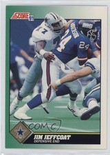 1991 Score Jim Jeffcoat #277 0z3d