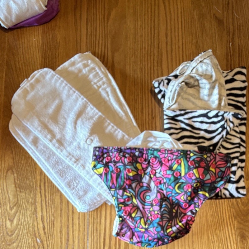 Bumgenius Pocket Cloth Diaper w/ Inserts One Size Polyester Multicolor Zebra bag