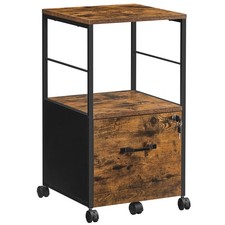 1 Drawer File Cabinet with Lock, Printer Stand, Office Filing Cabinet Organiz...