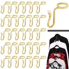 Sratte 50 Pieces Clothes Hanger Connector Hooks, Metal Clips Extender Hooks f...