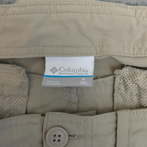Columbia PFG Pants Womens Size 8 30L Beige - Picture 2 of 9