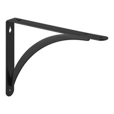 6.5 In. X 9 In. Black Cove Arch Steel Shelf Bracket
