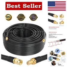 Versatile 200 FT 50 Ohm SMA Extension Cable - Ideal for Network & Antenna Use