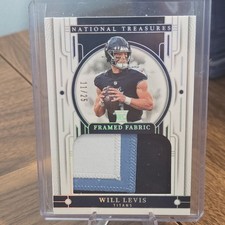 Will Levis 2023 National Treasures Framed Fabric /25 Titans RC #FFA-WLS