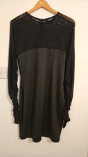 Cider Dress LBD Black Size Large L Sheer top Whimsigoth