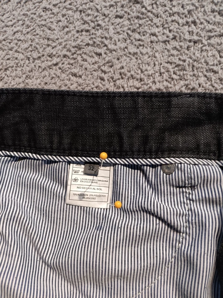 Pantalones de mezclilla de lujo informales de diseñador Givenchy para hombre ajustados negros grises talla 32 Foto 4 de 4