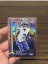 2025 Topps Chrome NFL Football - Jordan Addison Football Leather #202 Vikings