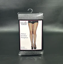 Fishnet Pantyhose Tights Black One Size Halloween Costume Cosplay Rave Festival