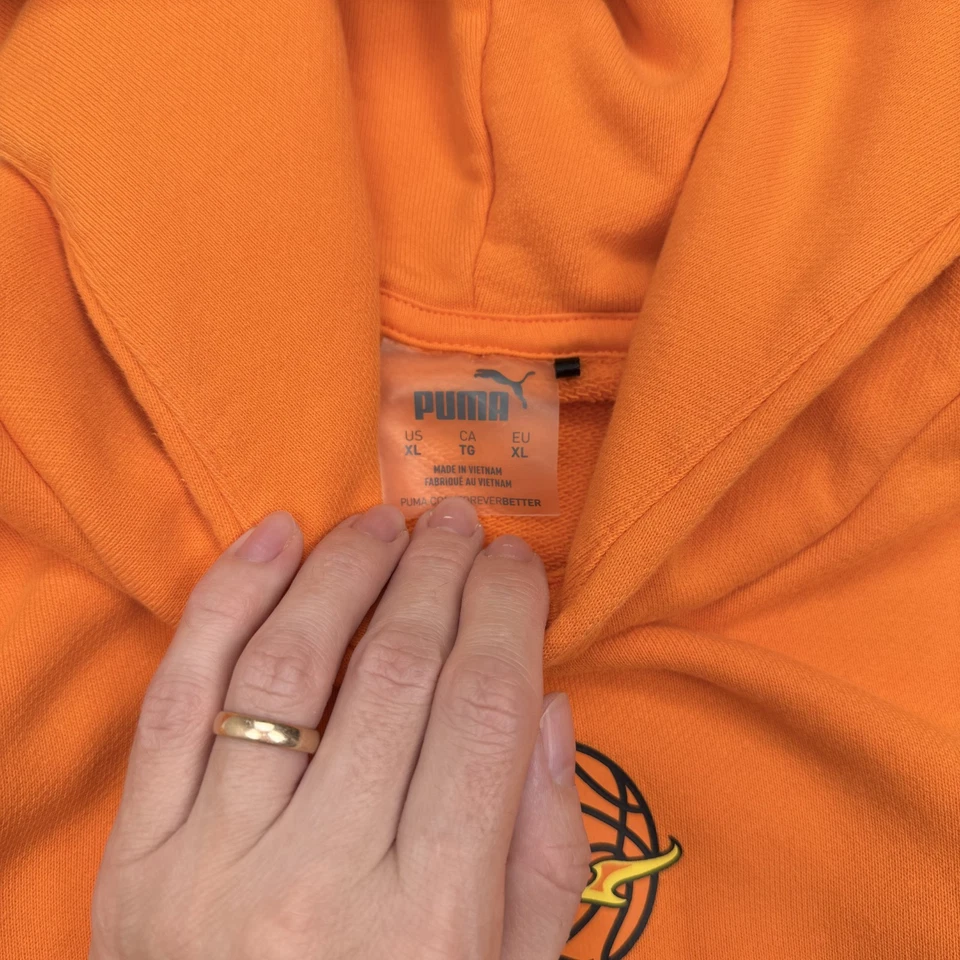 Sudadera con Capucha PUMA X Cheetos Para Hombres XL Naranja Chester Cheetah Pullover Ropa de Calle Foto 4 de 4