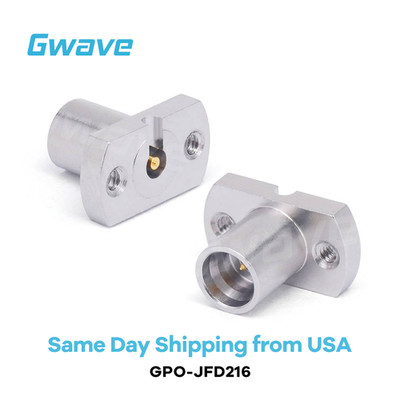 GPO (SMP) Male Solderless PCB Connector, 2 Hole Flange for CPW/Microstrip, 40GHz