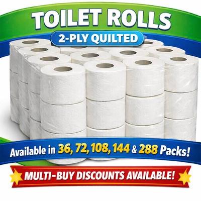36,72,144,288 Toilettenpapier 2-lagig gesteppt geprägtes Papier Luxus Weichgewebe Großpackung