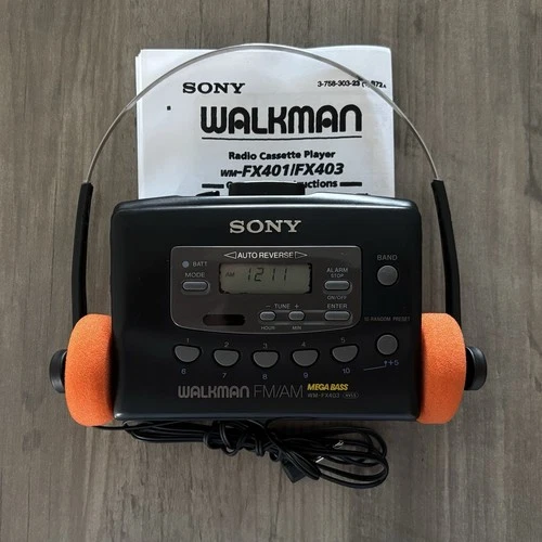 Sony Walkman WM-FX403 AM/FM Cassette Player - New Belt - Reconditioned