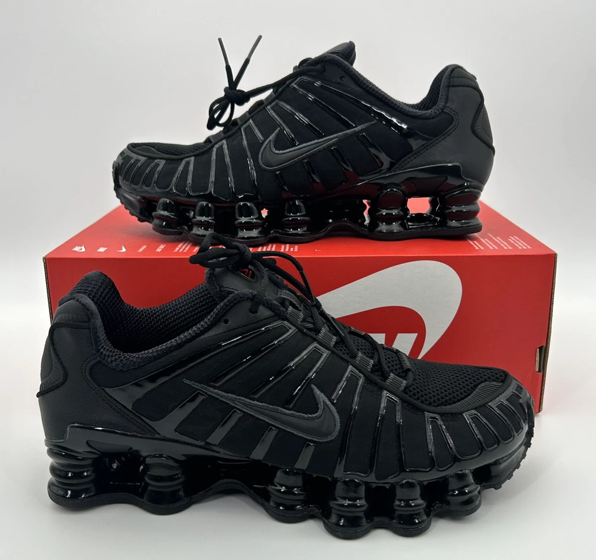 Size 10 Womens - Nike Shox TL Black Black AR3566 002 Missing Lid