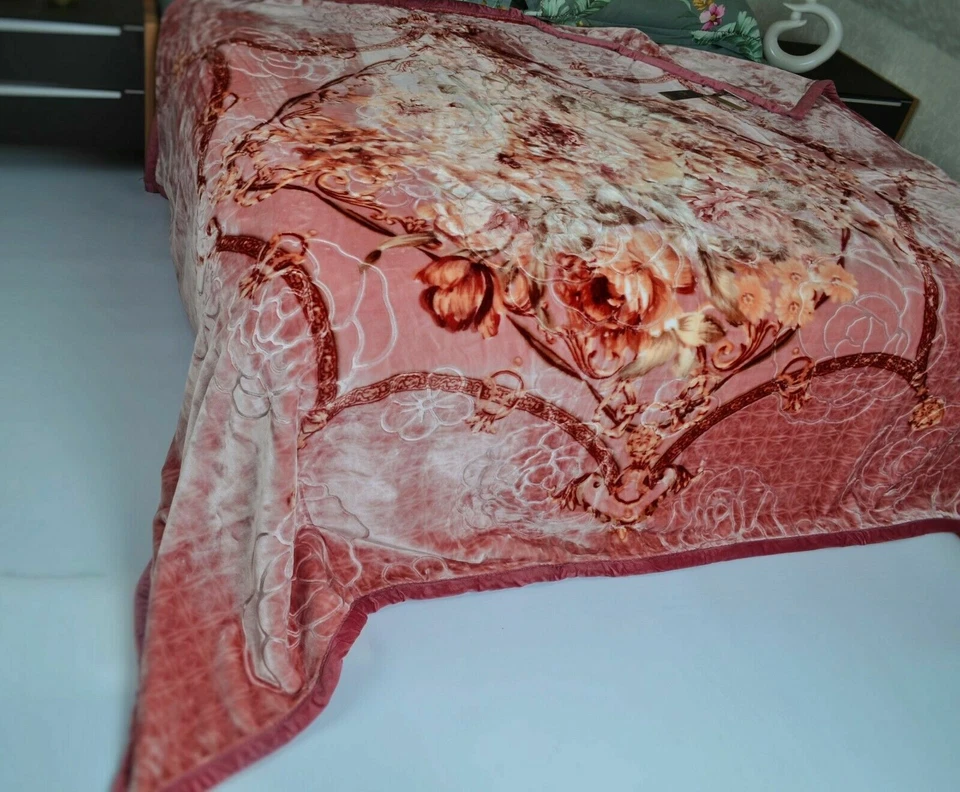 Kuscheldecke 200x230 cm Zweilagige Doppelseitige Decke 2 Ply , 3 kg Braun - Bild 2 von 4