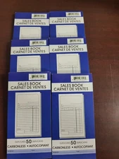 6 Sales Receipt Books 50 ct ea Carbonless Autocopy Duplicates 6.25 x 3.25"