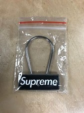 BLACK SUPREME FW 2015 BOX LOGO SOLDOUT Polished RARE METAL CLIP KEYCHAIN LOCK