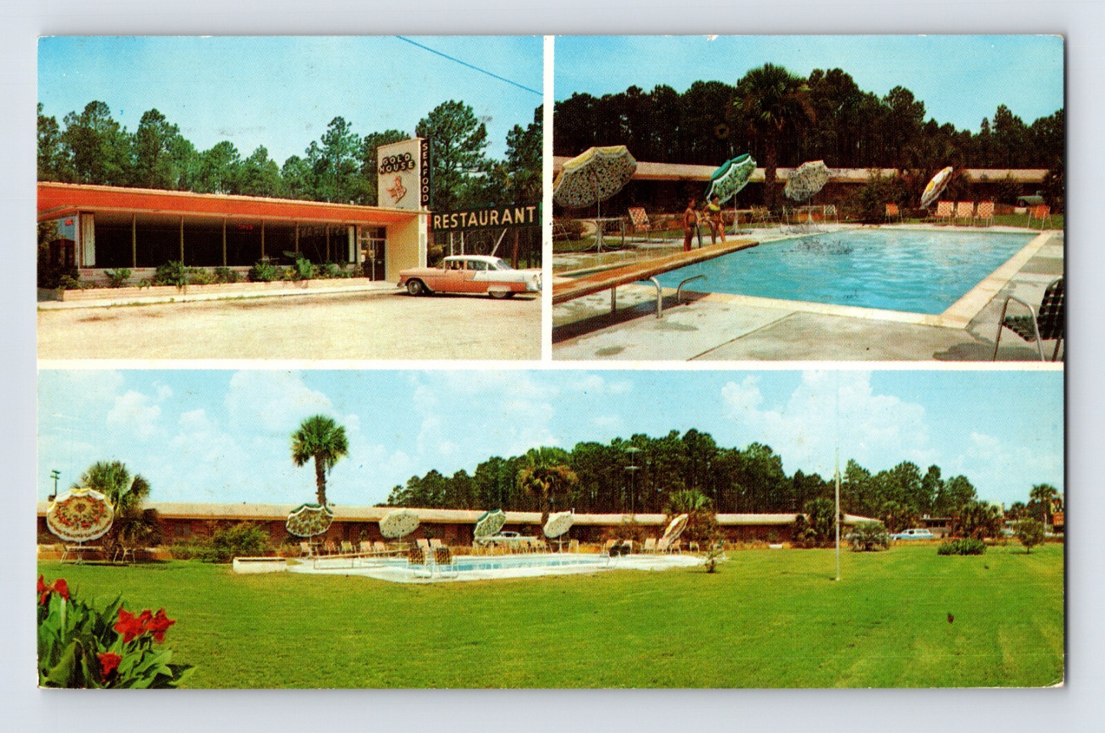 Postcard Nahunta GA Gold House Motor Lodge Motel 1962 Posted
