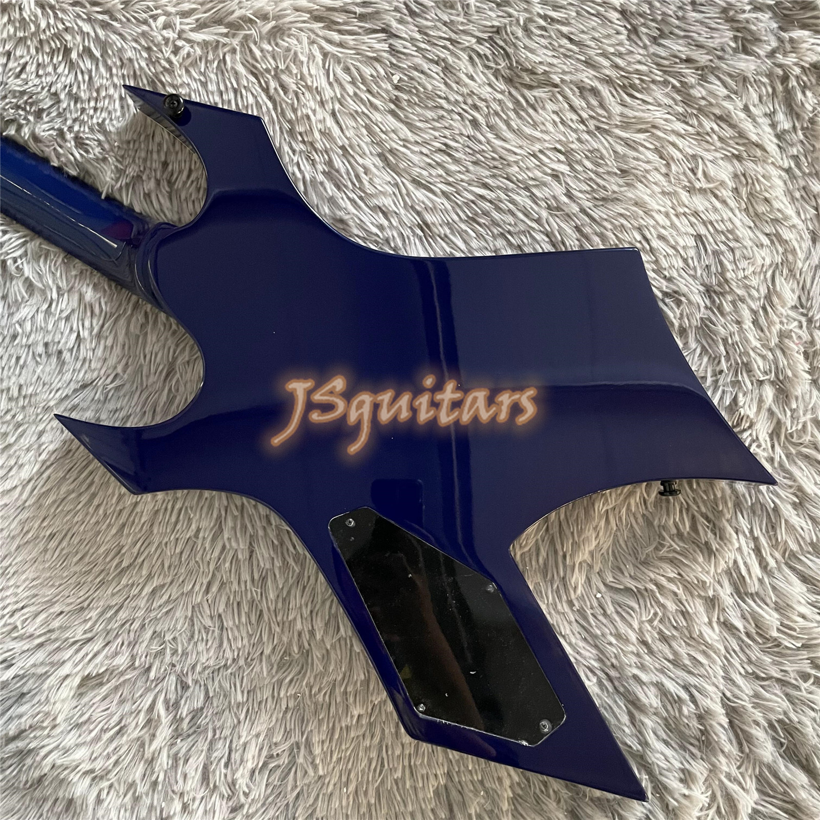 BC Warlock Extreme Electric Guitar Blue Flame Top Basswood Body Solid