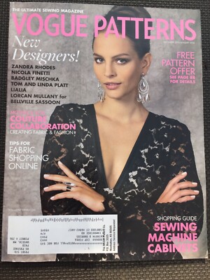 Contemporary Vogue Patterns Magazine Dec 2015/Jan  2016 Fashion Sewing  &  Tips