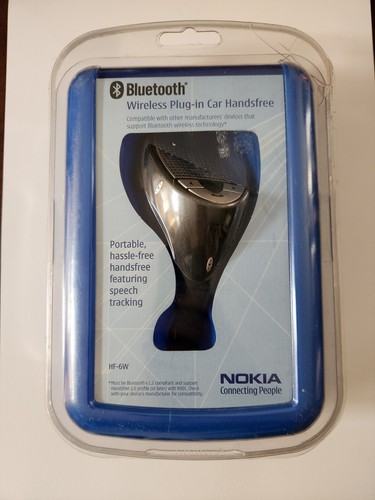 *NOS Packaging Wear Vintage Nokia HF-6W Handsfree Car Kit Speakerphone Bluetooth