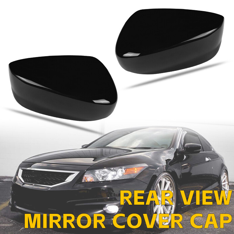 Driver And Passenger Side Covers Pair Of Black Mirror Cover Caps For 2008-2013 Honda Accord - LH & RH Side, ABS Plastic 2008-2013 Accord Mirror Cover Caps Pair - Foto 5