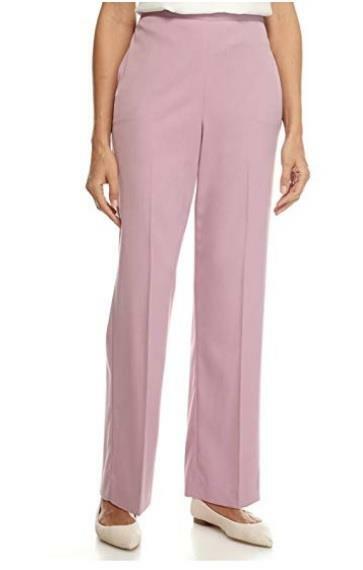 "Womens Alfred Dunner Winter Garden Orchid Rose Pants Size 16W Prop Short 28\" NWT"