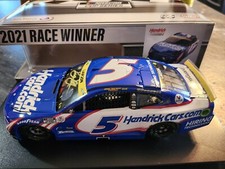 2021 Kyle Larson 5 Hendrickcars.com SIGNED Kansas Raced Win 1/24 New w/COA