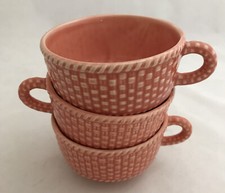 Vintage Bordallo Pinheiro Celebration Salmon Cups 3 