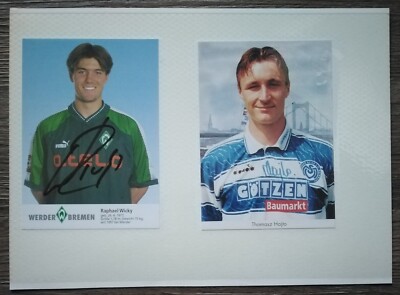 3 autographs Raphael Wicky Bremen Hajto MSV ticket ranissimo 1997 signed 153