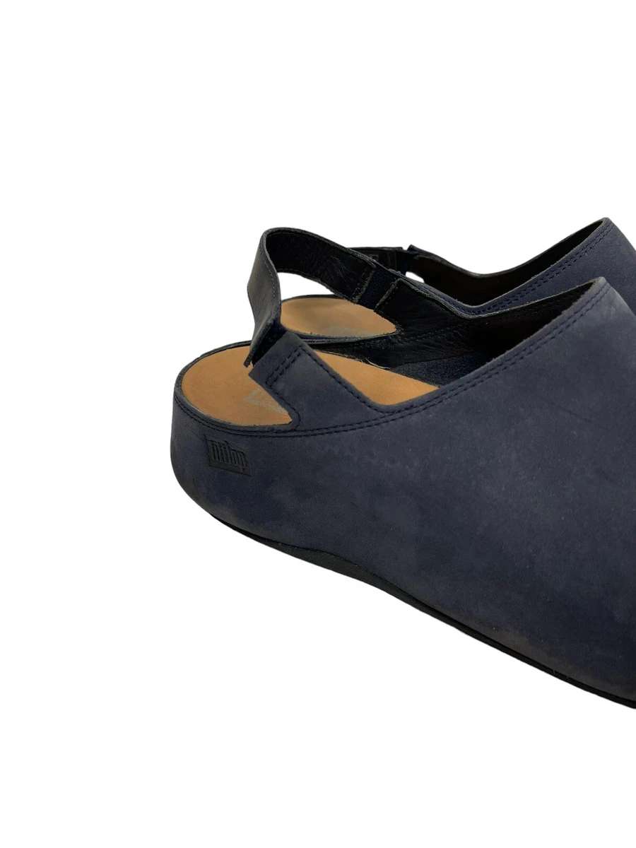 FitFlop Women s Size 9.5 M FitFlop Shuv Nubuck Slingback Clog In Navy