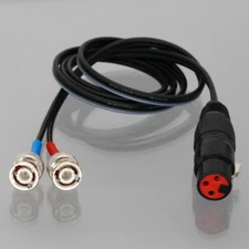 XLR Female to +/- Dual BNC Male Quant Asylum QA40* balanced​ Audio Cable 1~10FT
