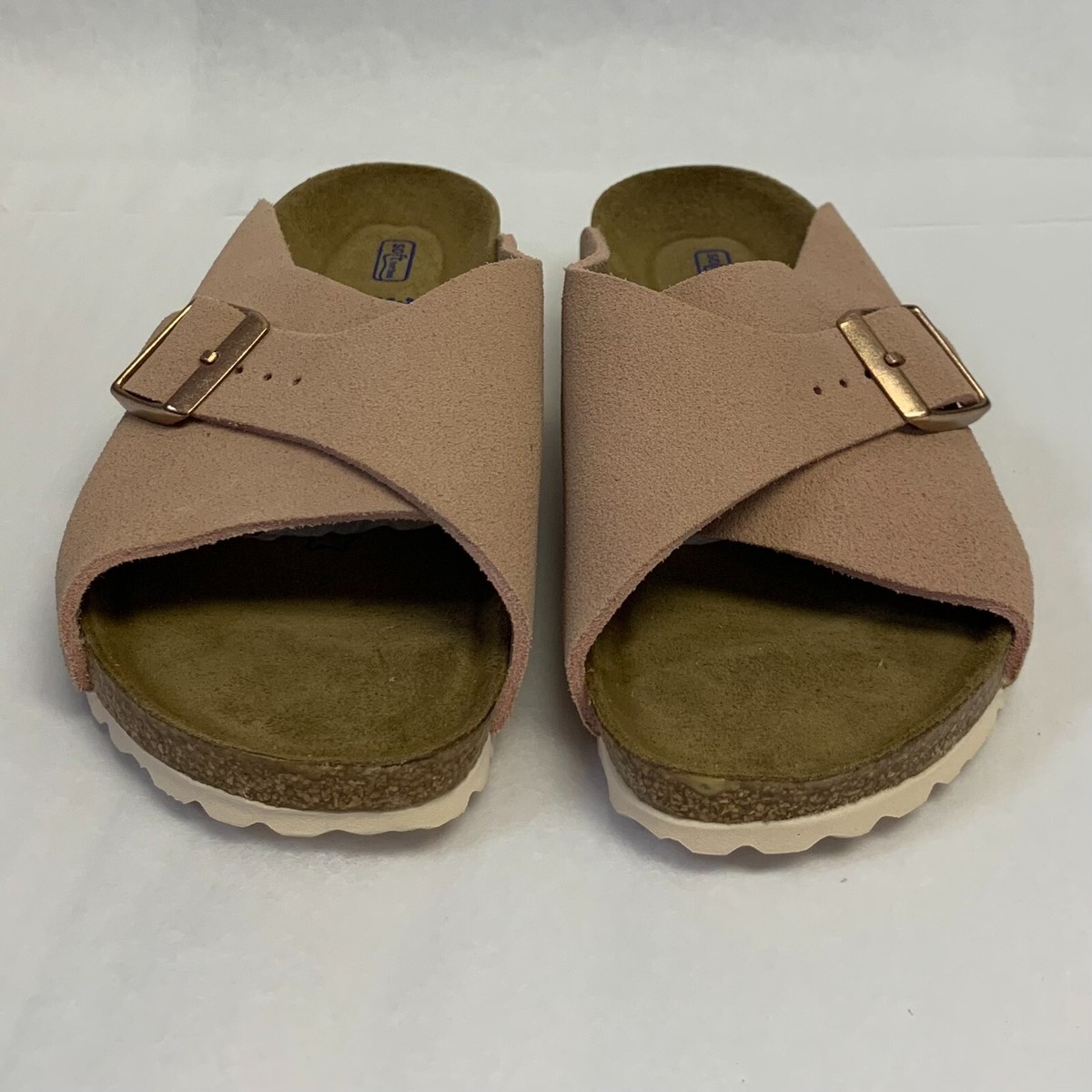 Birkenstock New with Box Arosa Light Rose Suede Soft Footbed