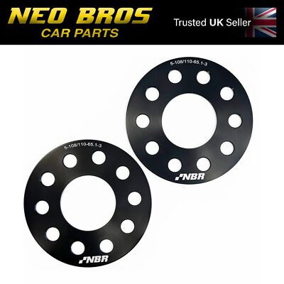 NBRacing PAAR Nabe zentriert 3 mm Radabstandshalter 5x110 65,1 mm Mitte Saab 900 9-3 9-5