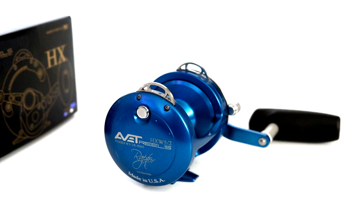 Avet HXW5/2 RAPTOR Two-Speed Lever Drag Reel - Right Handed - BLUE