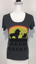 The Lion King Women's Small T Shirt Gray Hakuna Matata Disney Rare Collectible
