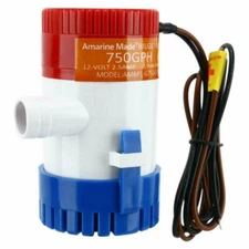 Amarine Made 12V 750GPH Boat Marine Plumbing Electric Bilge Pump 19mm ID Hose