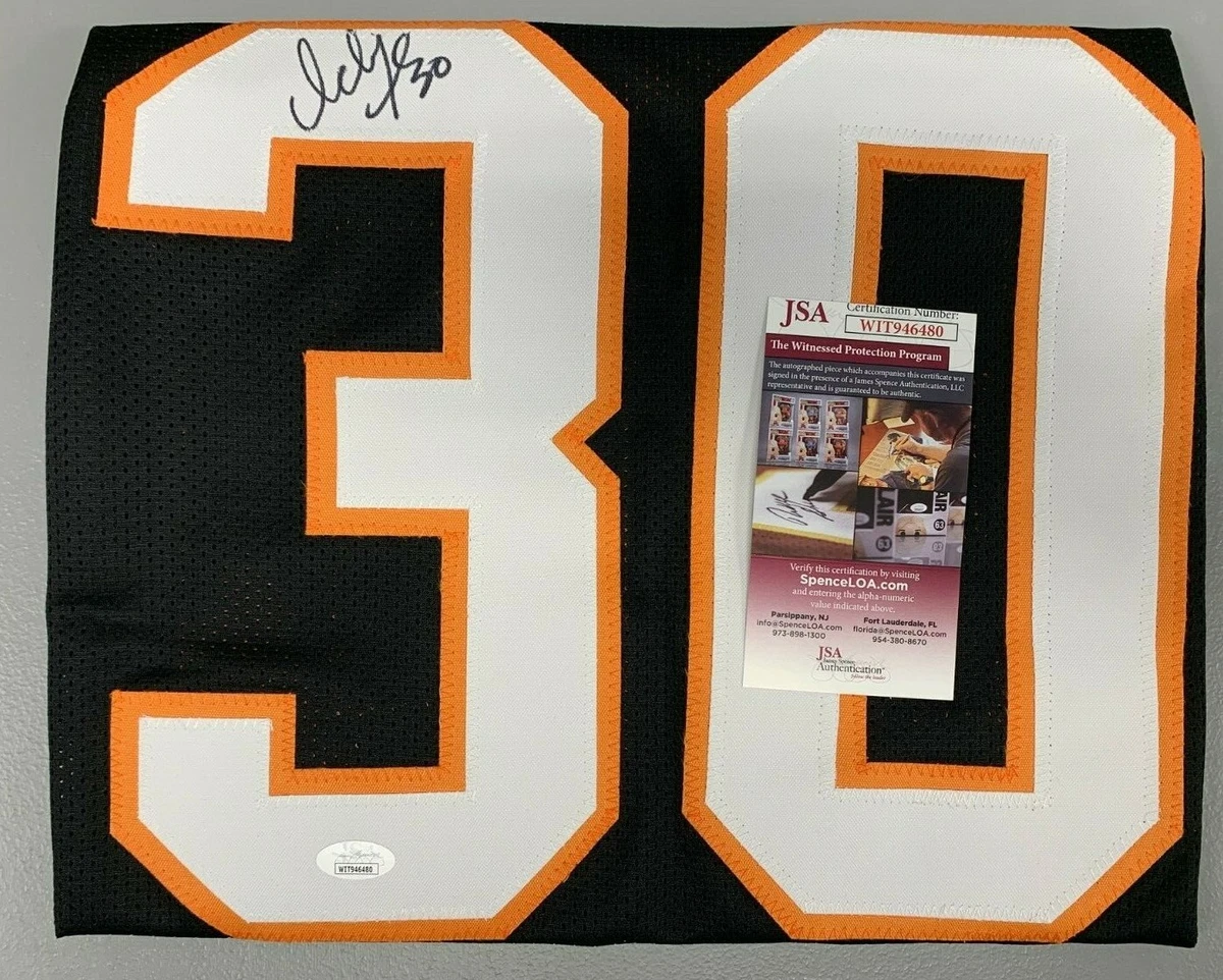 Icky Woods #30 Cincinnati Bengals - Replica Jersey Stitched Numbers w/ AUTO  JSA