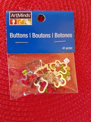 New In Package Christmas Mini Buttons