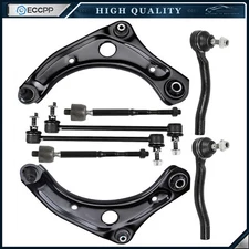 Front Control Arm and Ball Joint Tie Rod End Sway Bar For 2015-2019 Nissan Micra