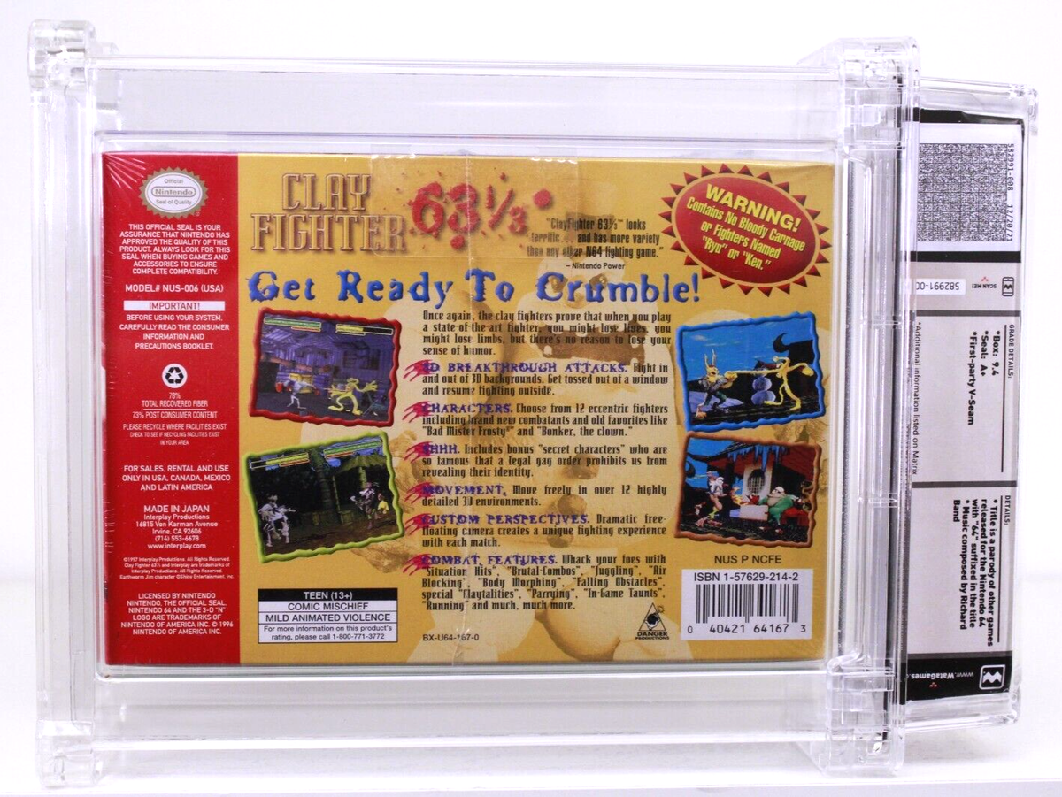Clay Fighter 63 1/3 (Nintendo 64, 1997) for sale online | eBay
