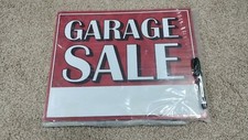 3 Pcs Garage Sale Sign With Metal Stakes, 17" x 13", Double-Sided