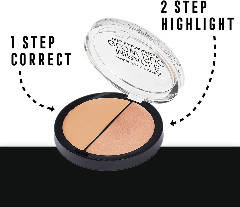 Max Factor Miracle Glow Duo Pro Illuminator, Creamy Highlighter, 20 Medium - Image 3 of 3
