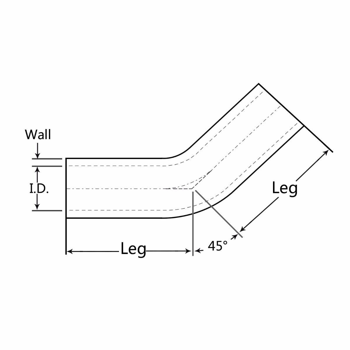 2.25" 45 Degree Elbow Turbo/Intercooler/Intake 57mm Silicone Coupler Hose+Clamp