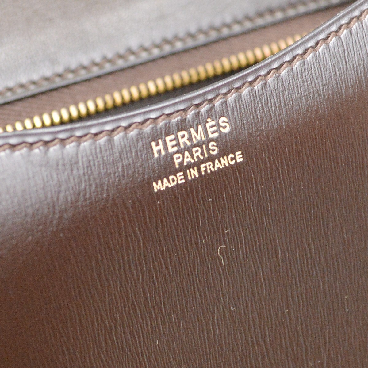 Hermes Brown Box Calf Passe Guide Shoulder Bag ◯M HX 183139 | eBay