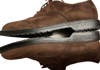 St. John’s Bay Men’s Leather Oxfords Dress Shoes Size 9W Color Dark Brown St. John main image 3