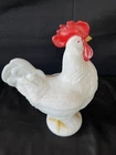 VINTAGE Westmoreland Milk Glass Rooster Covered Candy Dish
