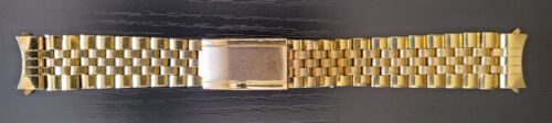 Vintage Swiss 1960s Rado 17.1mm Gold Plated Dual Texture Watch Bracelet