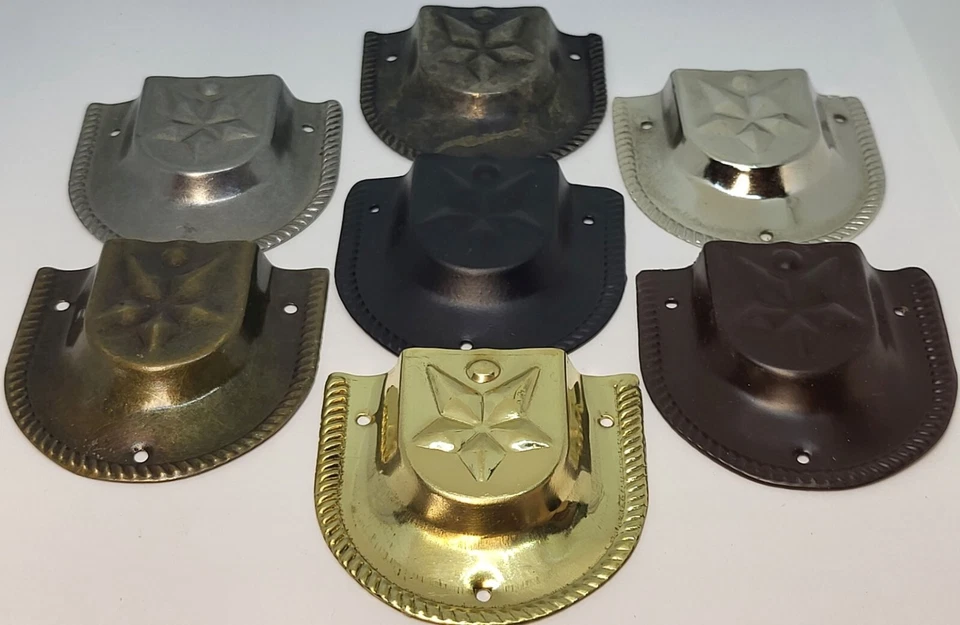 Latón Cromo Acero Negro Níquel Marrón Antiguo STAR Tronco Manija Tapa Lazo Nuevo Foto 4 de 4